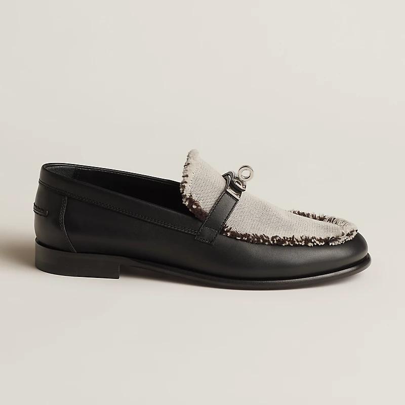 Giày Hermes Destin Loafer Nữ Đen Xám